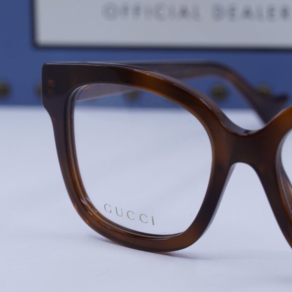 Gucci GG1258O 006 Square Eyeglasses – Havana 53mm - Picture 8 of 10